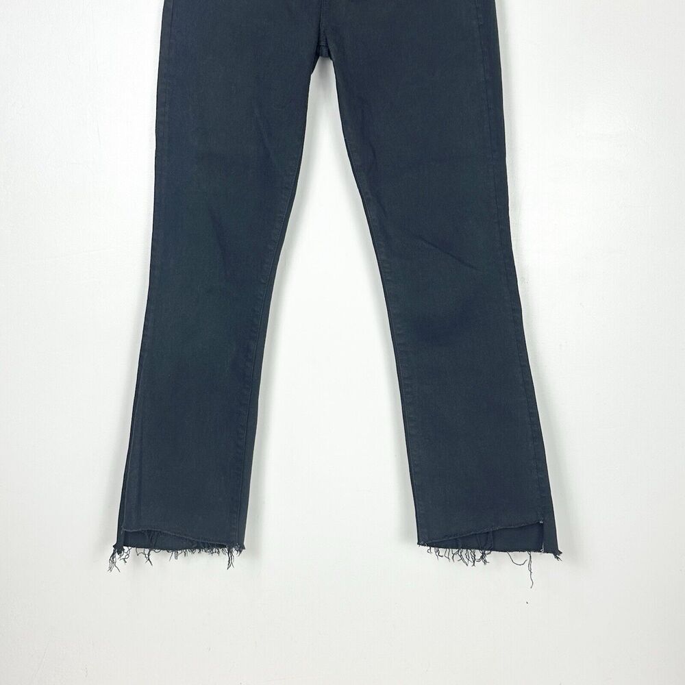 Mother The Insider Crop Step Fray Jeans Second Chance Faded Black Women's Sz 27 - Picture 4 of 16